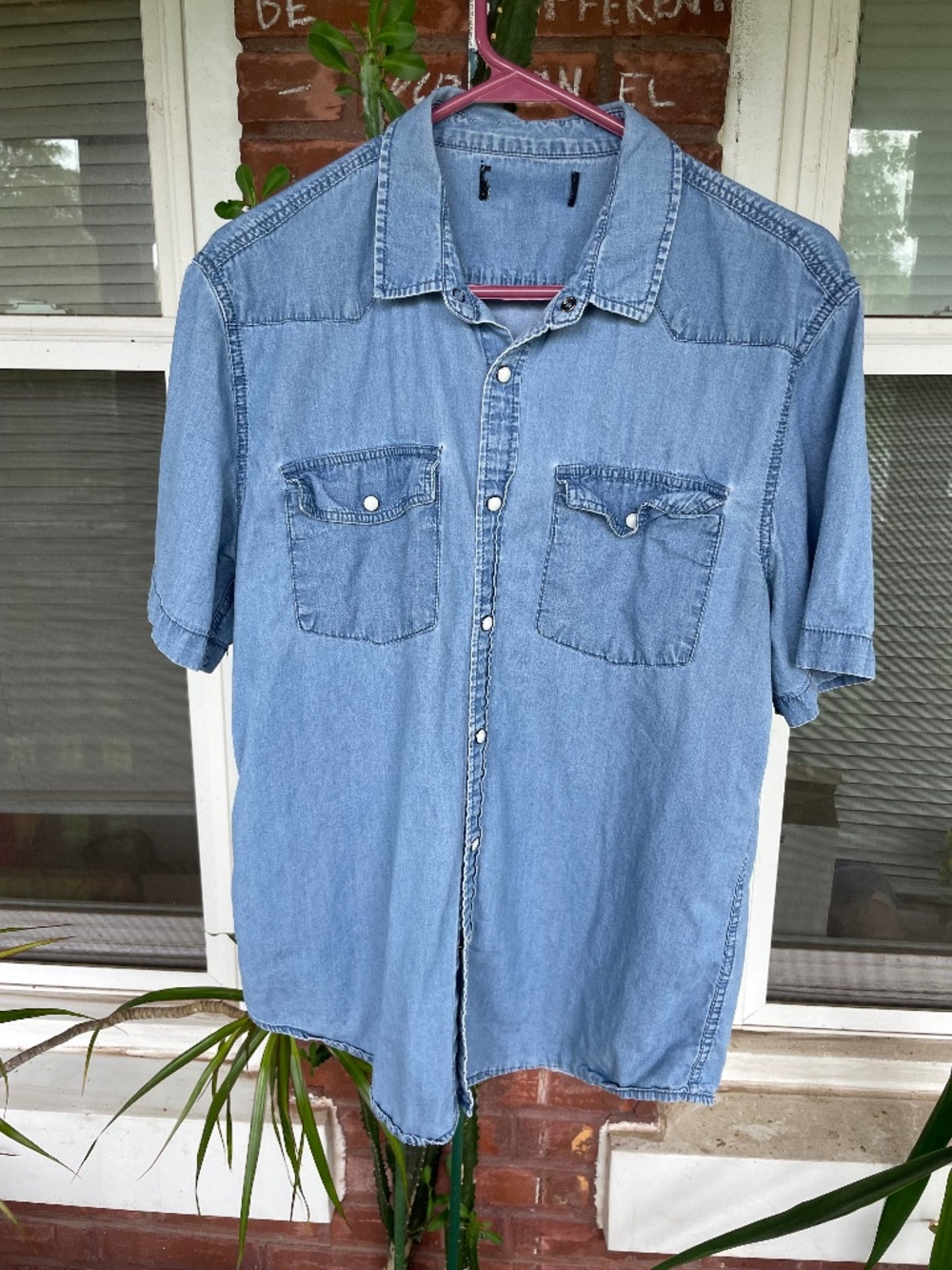 Denim Pearl Snap
